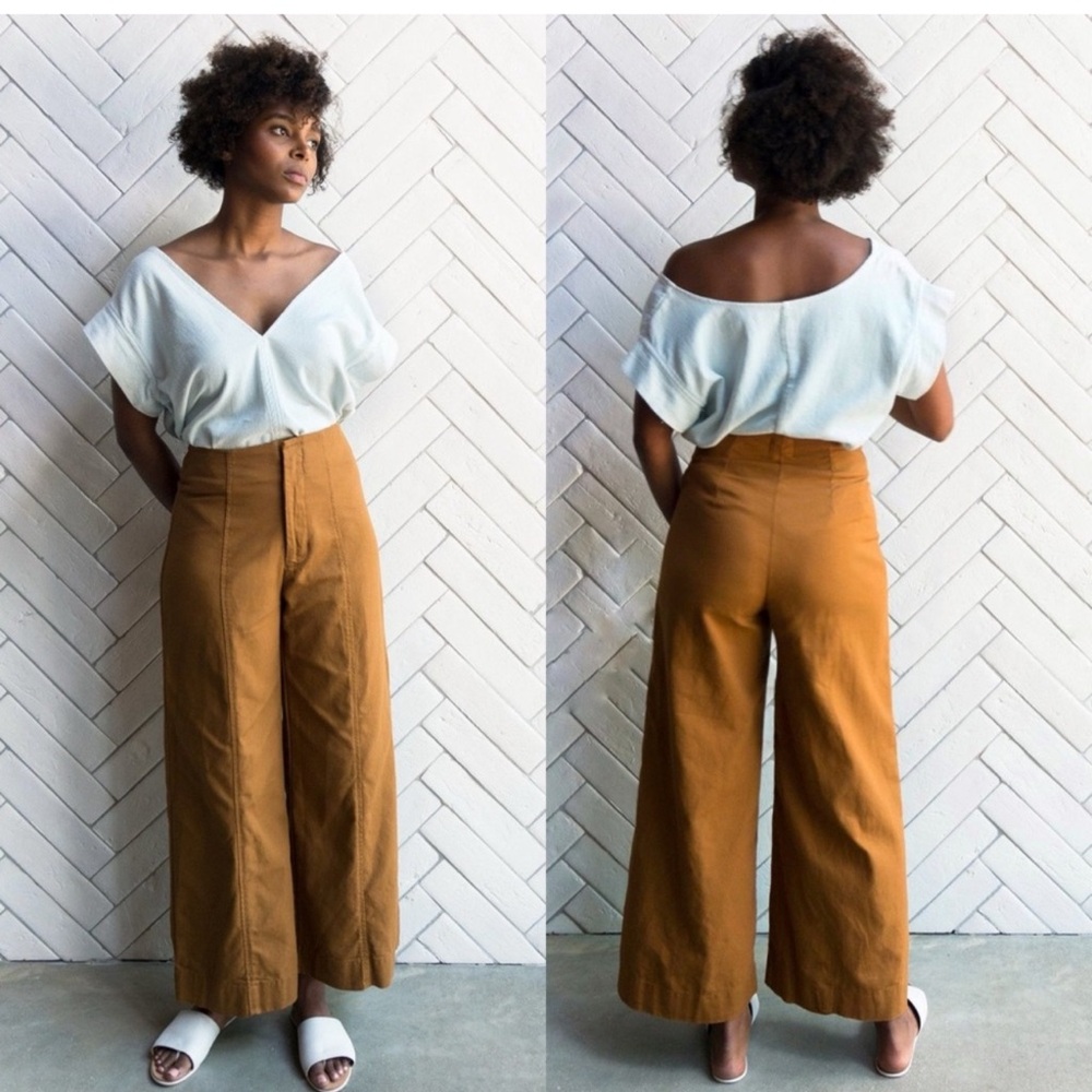 NWOT Esby Lucia Seamed Ankle Pants | Size 4 | Camel